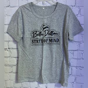 Yellowstone Gray Printed Round Neck Short Sleeve T-Shirt Size Medium